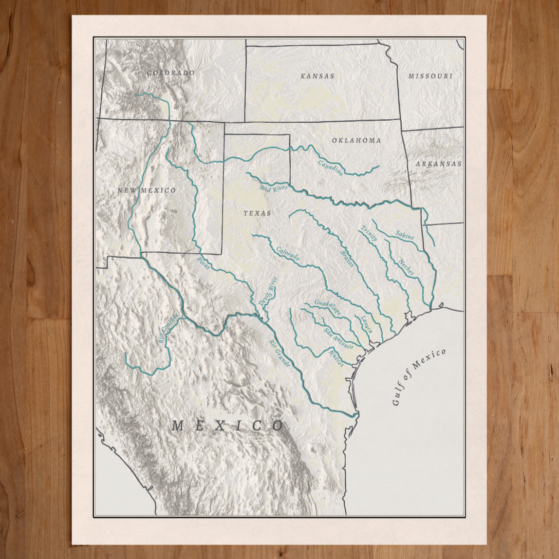 Printable Map Of Texas Rivers Printable Map Of Texas Colorado River